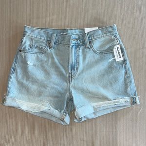Old Navy High Rise Slouchy Straight Jean Shorts